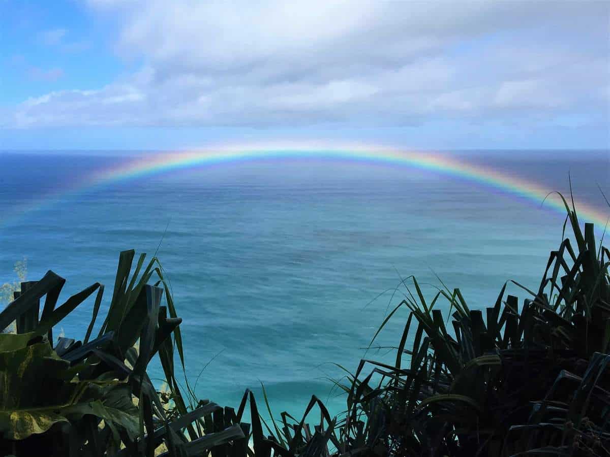 Rainbow over Na Pali Coast