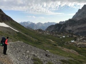 Trail on Cloudy Day Below Hurricane Pass