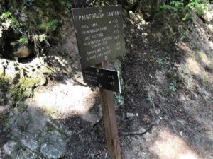 Trail Sign on Teton Crest Trail