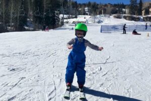 First time skiing with kids
