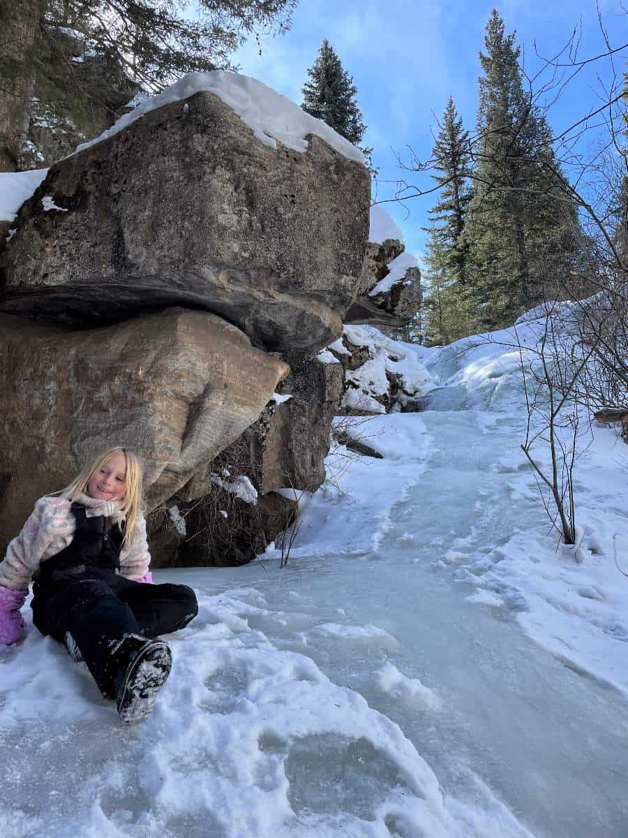 Sitting on the waterfall