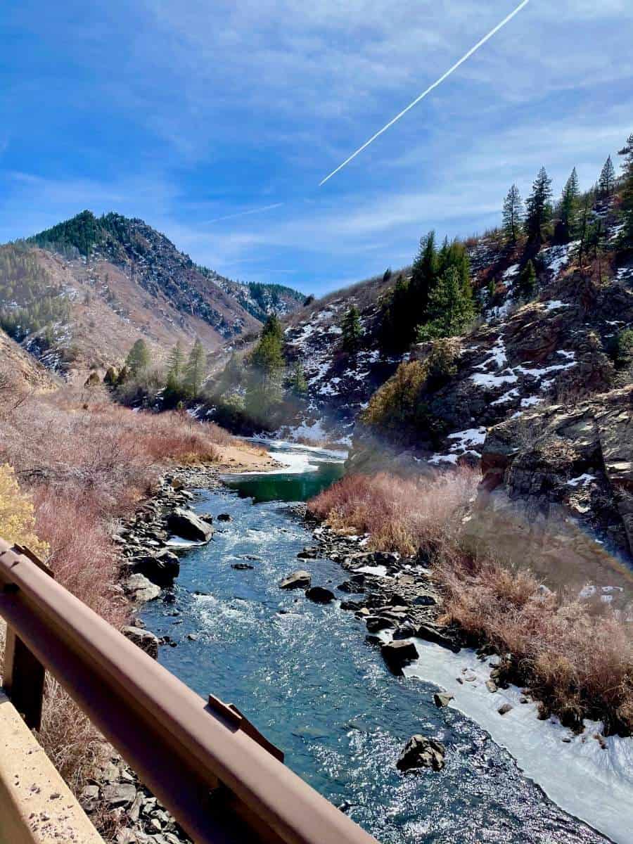 Bike path at Waterton Canyon from bridge