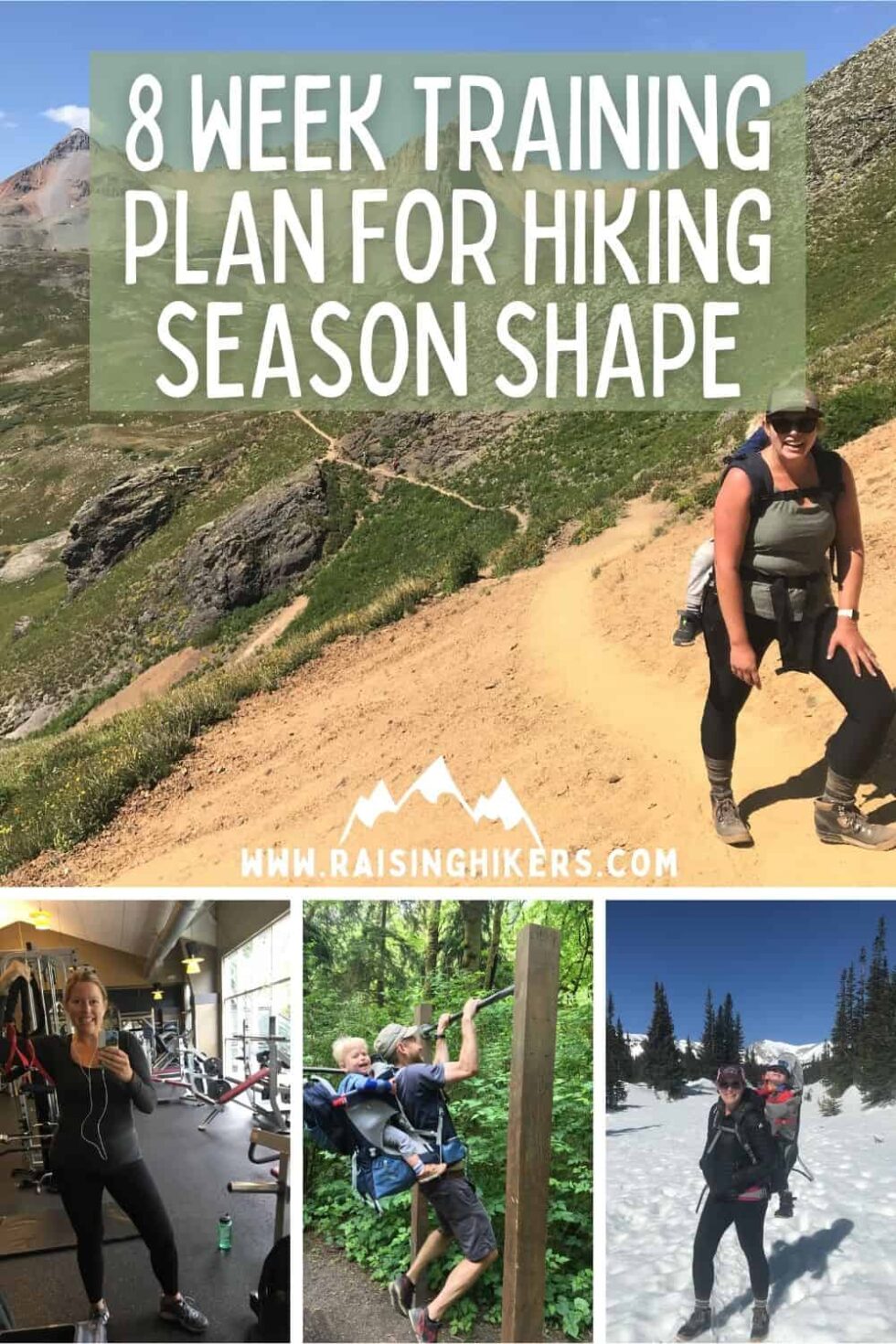 8 Week Training Plan for Hiking - Pinterest Pin Collage 980x1470