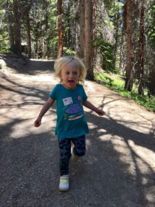 girl running on trail