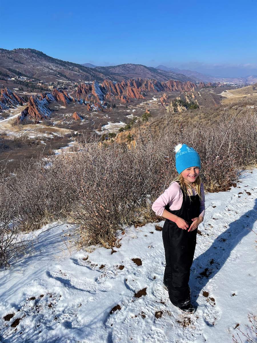 girl at top of trail