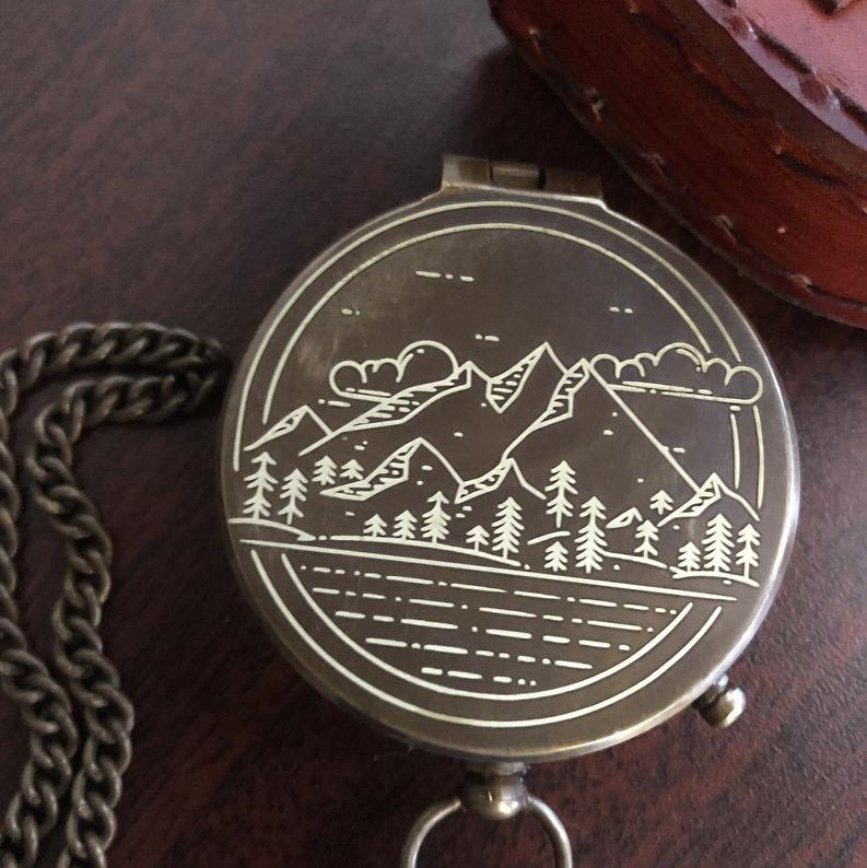 Engraved compass - Fathe's Day giftr