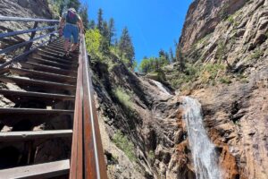 Climbing up Seven Falls
