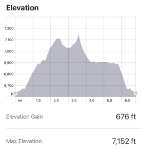 Elevation gain chart