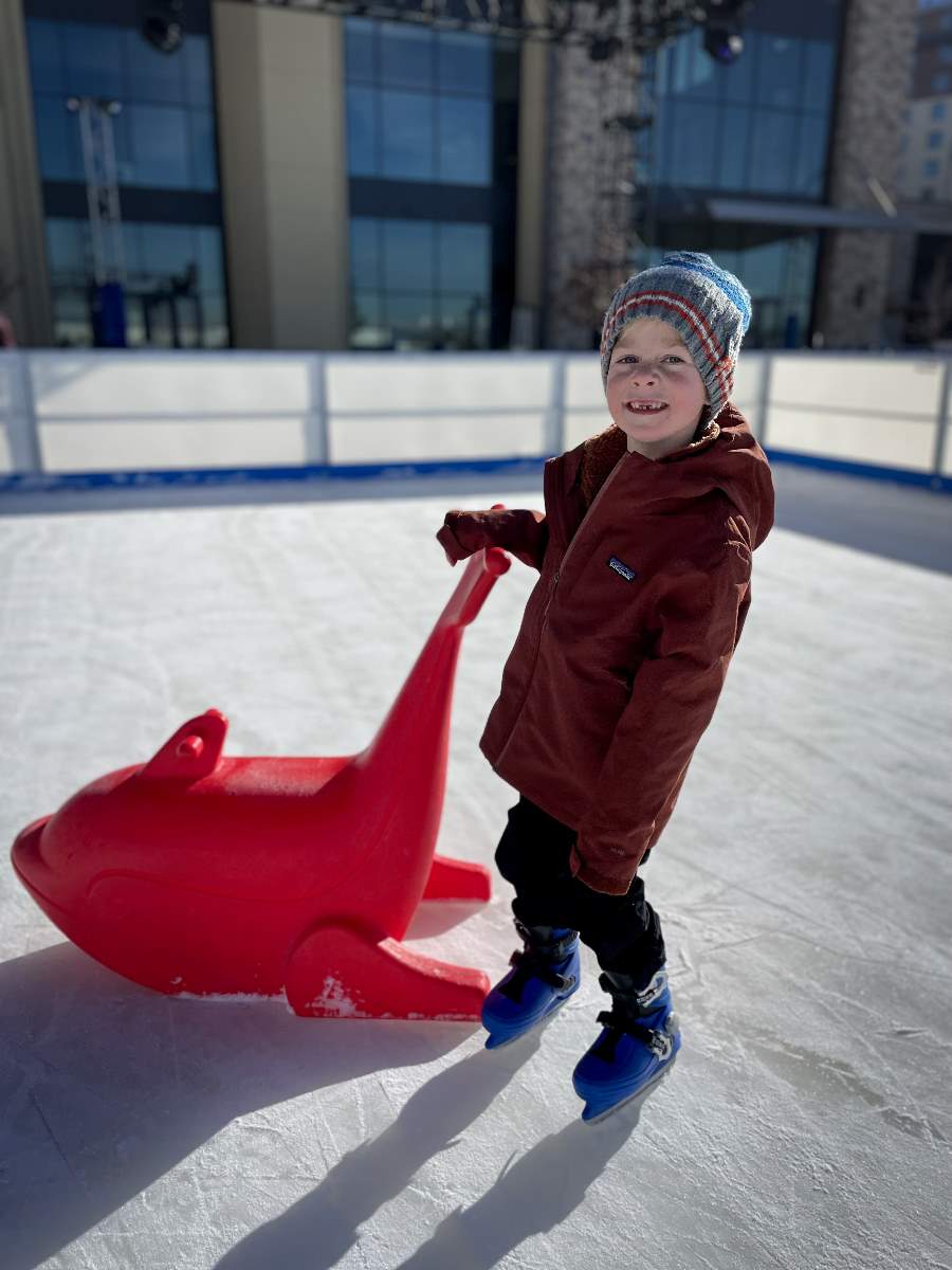 boy ice skating
