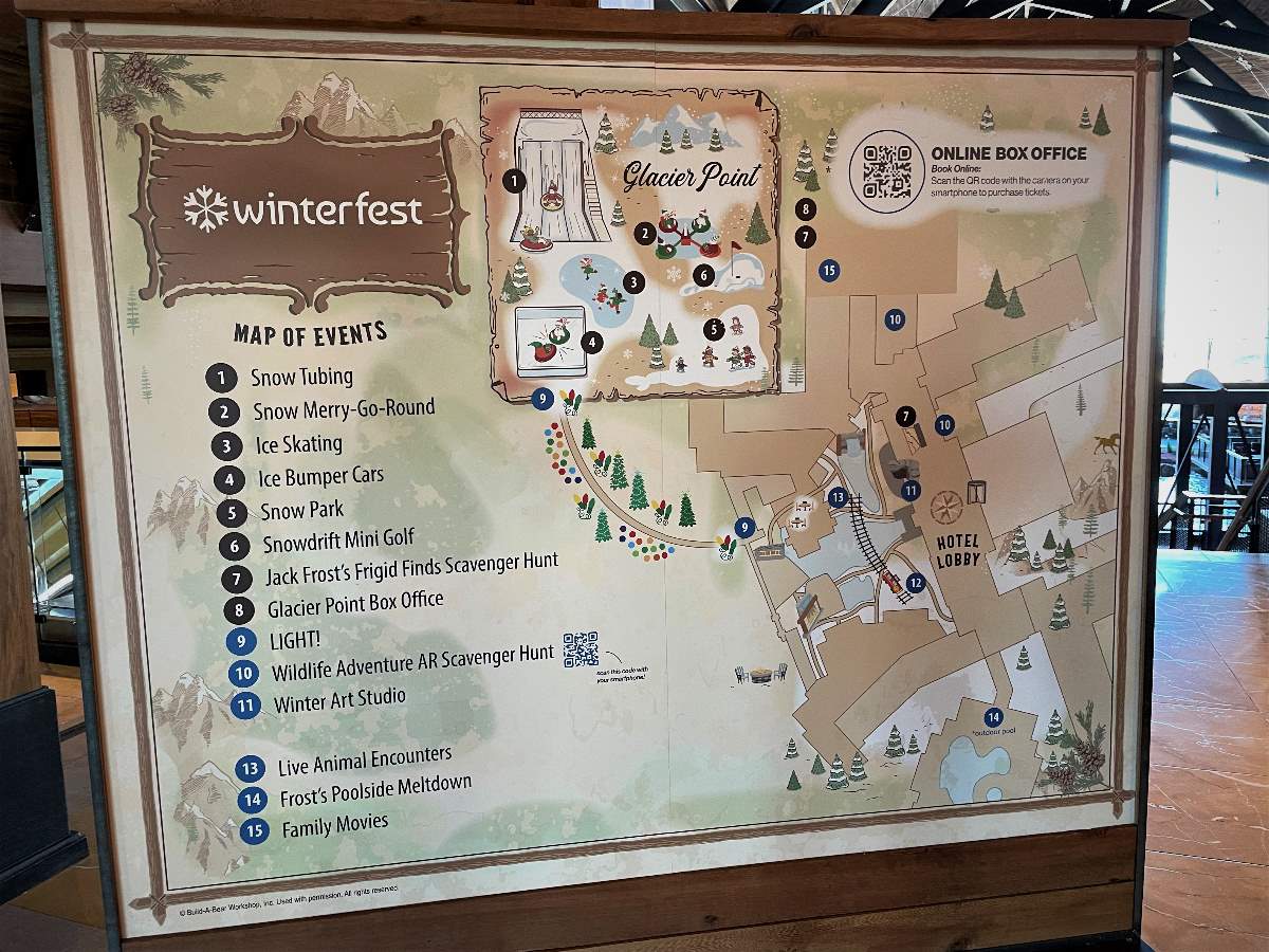 map of activities at Gaylord Rockies Winterfest