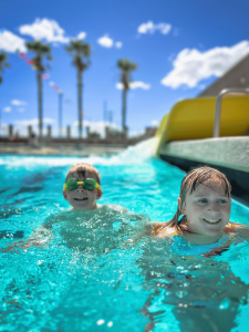 Kids swimming at Alamogordo Recreation Center Pool