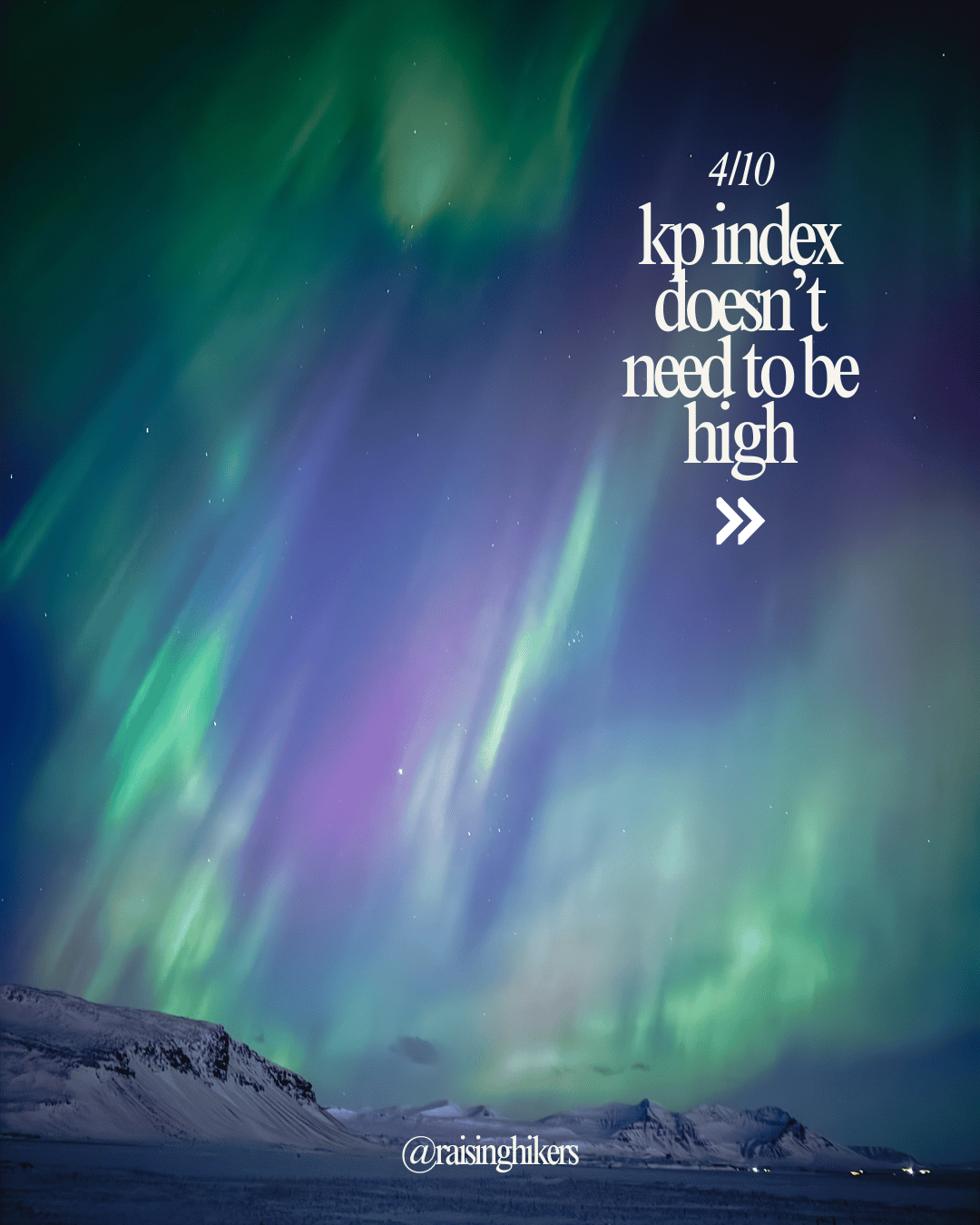 Northern Lights in Iceland Winter