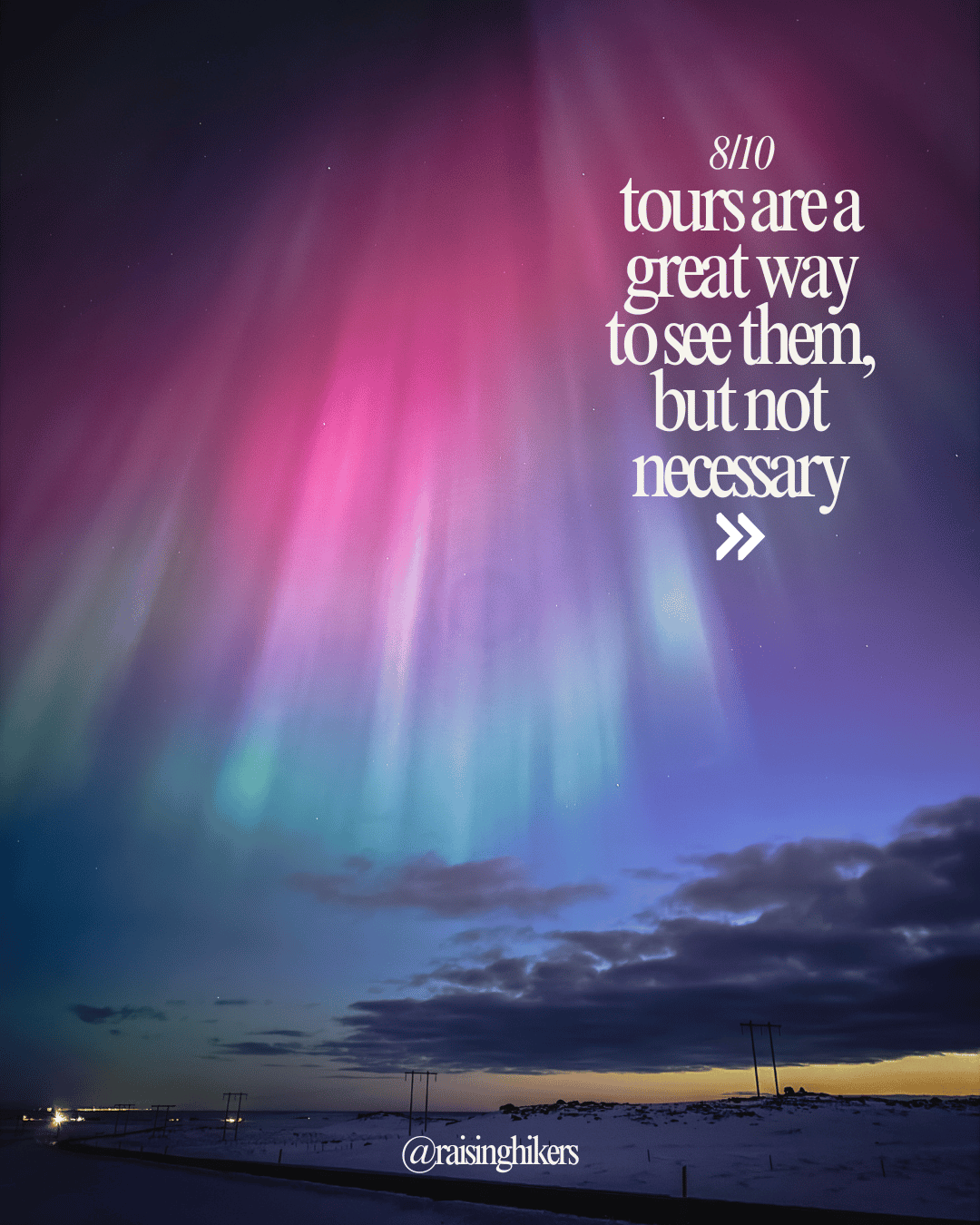 Northern Lights in Iceland Winter